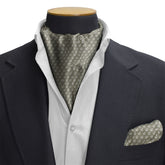 ANCHORED NAVY PRIDE SILK CRAVAT & POCKET SQUARE SET
